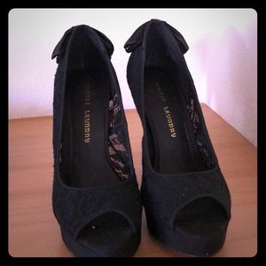 Chinese laundry black lace heels